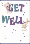 Full of cheerful spirit and gentle optimism, this get well card design feels like a caring gesture sent straight from the heart of Northwood. Two delightful figures-a teddy bear and a perky-eared puppy-playfully balance and interact with oversized, colour-rich letters that spell 'Get Well' across a serene, creamy white canvas. The indigo and teal shades imbue the verse with quiet energy, while scattered star accents glimmer in blue and purple, recalling Northwood's peaceful twilight skies over Haste Hill. The animals' illustrated fur is rendered with such inviting softness that it nearly echoes the texture of a favourite childhood toy. With its comforting outlook and tactile warmth, the card resembles the thoughtful floral creations prepared by Flowers Northwood's expert hands for local delivery. Meant to lift the spirits with genuine kindness, this card radiates heartfelt support-perfect for lending encouragement and comfort to anyone on the mend in Northwood or beyond.